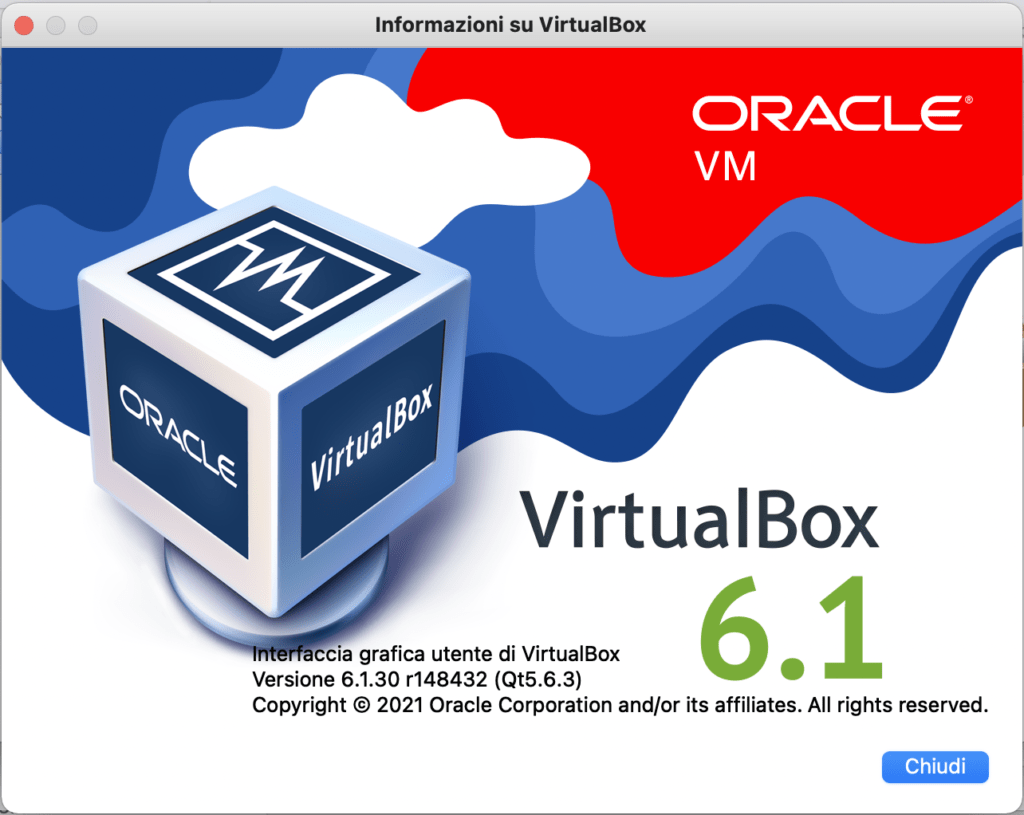 Figura 1 - Informazioni su VirtualBox