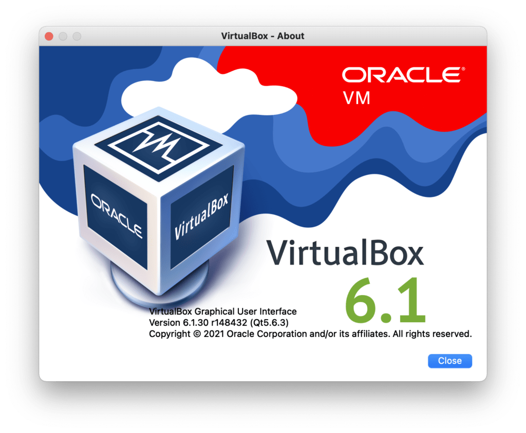 Figure 1 - Information on VirtualBox